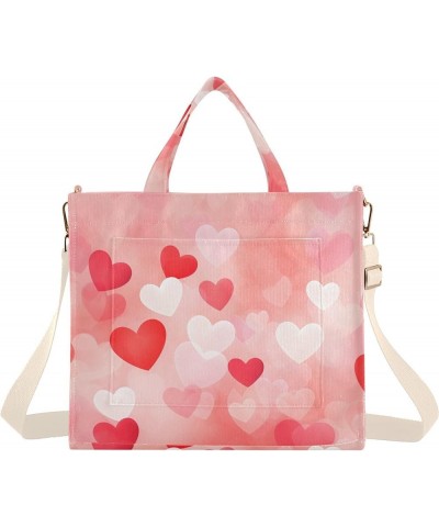 Valentine's Day Pretty Hearts Women's Tote Handbags Top Handle Satchel Shoulder Bag Crossbody Bag M $18.47 Totes