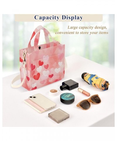 Valentine's Day Pretty Hearts Women's Tote Handbags Top Handle Satchel Shoulder Bag Crossbody Bag M $18.47 Totes