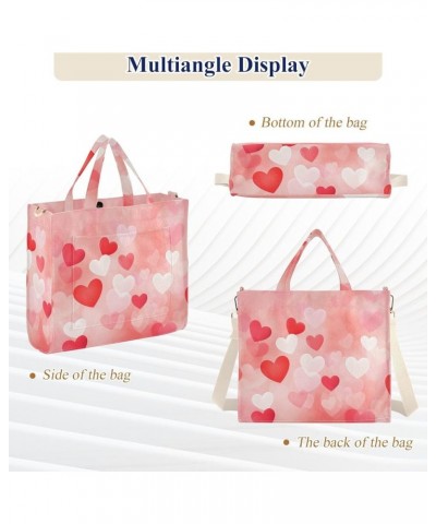 Valentine's Day Pretty Hearts Women's Tote Handbags Top Handle Satchel Shoulder Bag Crossbody Bag M $18.47 Totes