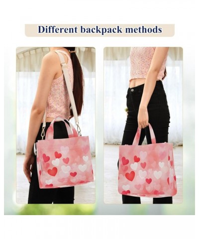 Valentine's Day Pretty Hearts Women's Tote Handbags Top Handle Satchel Shoulder Bag Crossbody Bag M $18.47 Totes