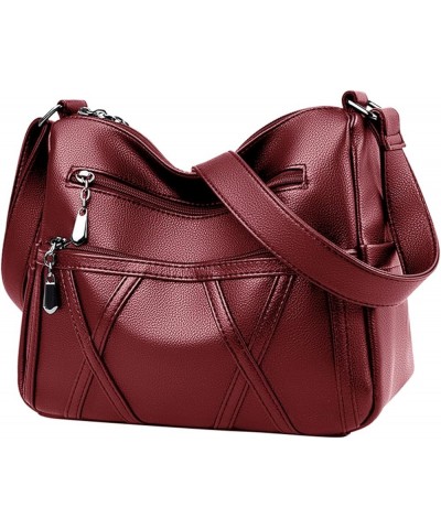 Purses for Women Soft PU Leather Handbags Ladies Crossbody Purse Multi Pocket Shoulder Bag Pocketbooks (Black) Red $28.77 Sho...