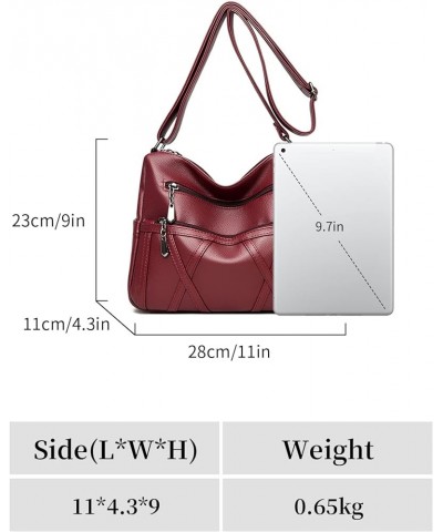 Purses for Women Soft PU Leather Handbags Ladies Crossbody Purse Multi Pocket Shoulder Bag Pocketbooks (Black) Red $28.77 Sho...