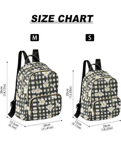 Daisy with Grid Fashion Backpack Purse for Women, Casual Daypacks, Ladies Gift for Traveling Hiking Multicolor Medium $14.88 ...