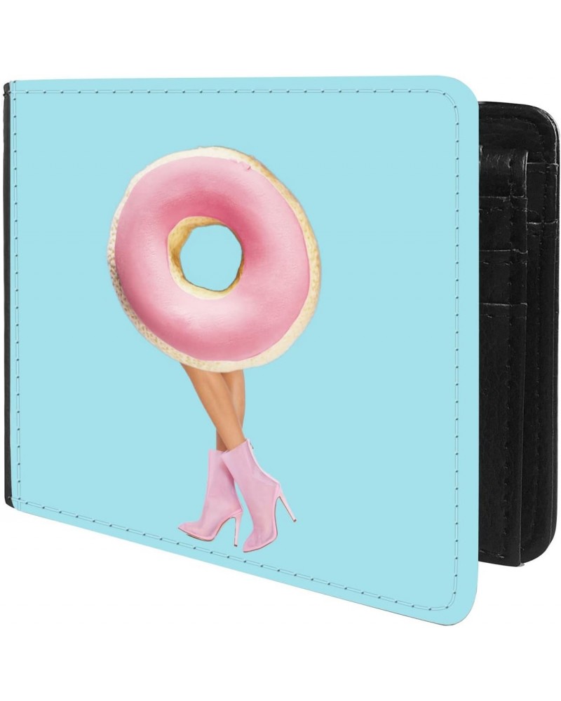 Unique Desige Pattern - Donut and Sexy Legs, Slim Front Pocket Wallet Billfold RFID Blocking $9.38 Wallets