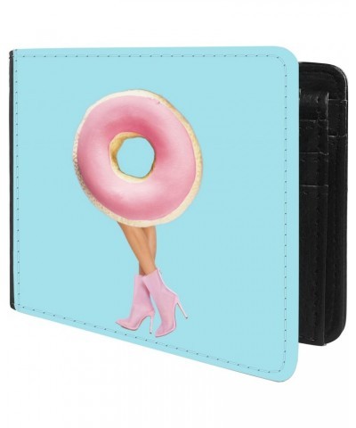 Unique Desige Pattern - Donut and Sexy Legs, Slim Front Pocket Wallet Billfold RFID Blocking $9.38 Wallets