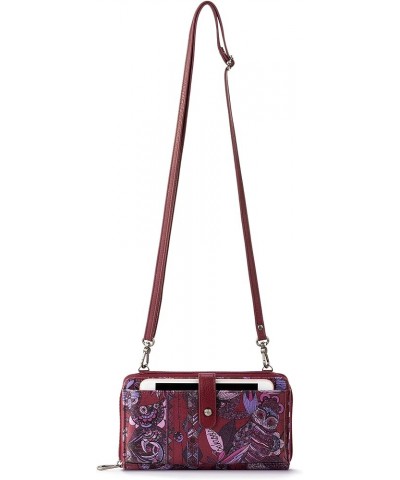 Large Smartphone Crossbody Bag in Coated Canvas, Convertible Purse with Detachable Wristlet Strap Burgundy Spirit Desert $30....