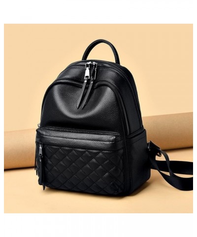 Casual Daypack Bookbags Women Genuine Leather Backpacks Purses Handbags Wallets Messenger Bags Shoulder Bags Black $68.05 Bac...