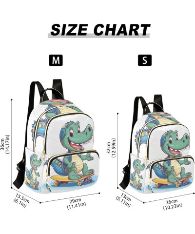 Small Backpack Purse for Women, Dinosaur Skateboard Travel Bag Casual Daypack Shoulder Bag Small $17.64 Backpacks