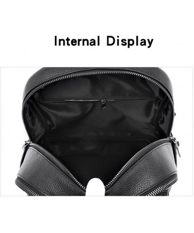 Casual Daypack Bookbags Women Genuine Leather Backpacks Purses Handbags Wallets Messenger Bags Shoulder Bags Black $68.05 Bac...