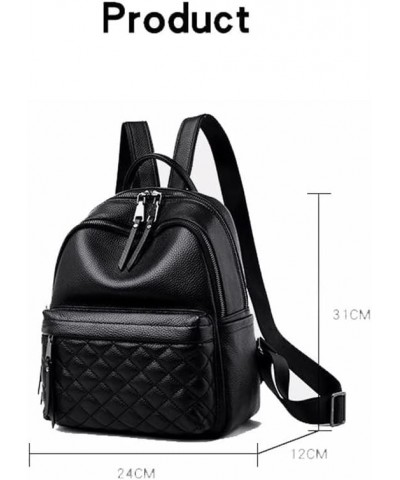 Casual Daypack Bookbags Women Genuine Leather Backpacks Purses Handbags Wallets Messenger Bags Shoulder Bags Black $68.05 Bac...