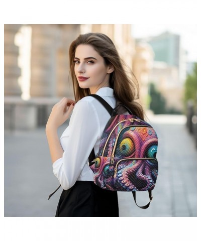 Owl Couple Heart Shape Cloud Women Backpack Purse Quilted Anti Theft Travel Backpack Big Eyes Marine Life Medium $18.71 Backp...