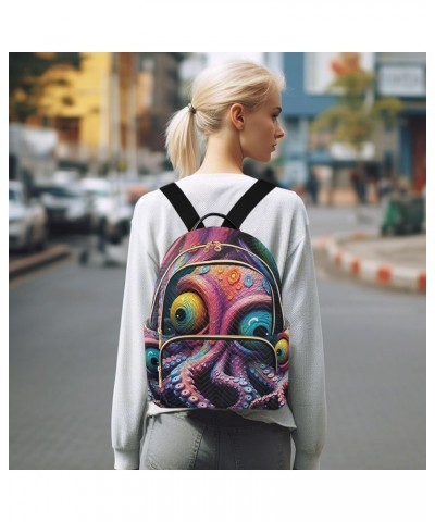 Owl Couple Heart Shape Cloud Women Backpack Purse Quilted Anti Theft Travel Backpack Big Eyes Marine Life Medium $18.71 Backp...