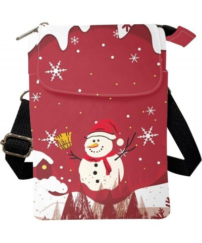 Crossbody Purse Shoulder Bag Sling Bags for Women Girls Casual Travel Multipurpose Daypacks Floral Handbag Snowman $14.03 Sho...