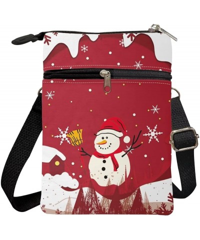 Crossbody Purse Shoulder Bag Sling Bags for Women Girls Casual Travel Multipurpose Daypacks Floral Handbag Snowman $14.03 Sho...