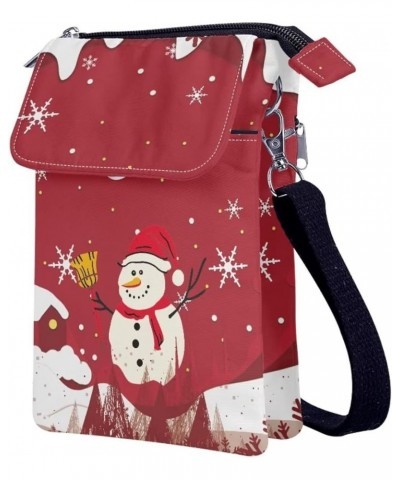 Crossbody Purse Shoulder Bag Sling Bags for Women Girls Casual Travel Multipurpose Daypacks Floral Handbag Snowman $14.03 Sho...