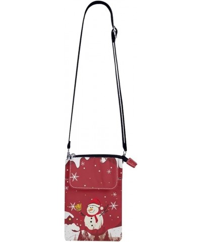 Crossbody Purse Shoulder Bag Sling Bags for Women Girls Casual Travel Multipurpose Daypacks Floral Handbag Snowman $14.03 Sho...