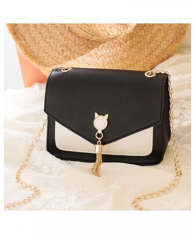 Cover Phone Messenger Mobile Cat Women Shoulder Fringe Small Bag Bag Bag Mini Shoulder Bag (Red, One Size) Black $10.88 Totes