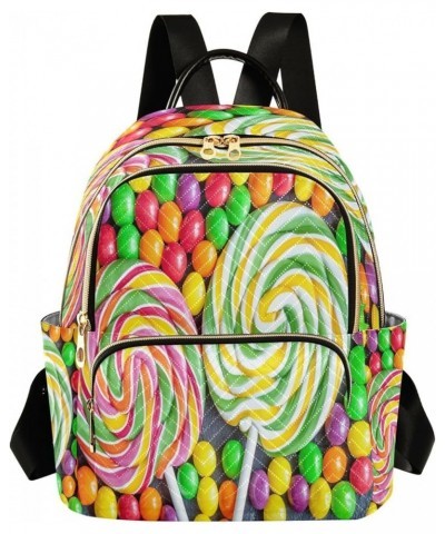 Rainbow Candy Women Backpack Purse Ladies Fashion Shoulder Bag Daypack Travel Bag 10L Small $15.75 Backpacks