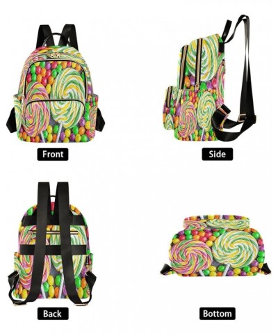 Rainbow Candy Women Backpack Purse Ladies Fashion Shoulder Bag Daypack Travel Bag 10L Small $15.75 Backpacks