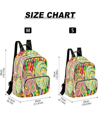 Rainbow Candy Women Backpack Purse Ladies Fashion Shoulder Bag Daypack Travel Bag 10L Small $15.75 Backpacks