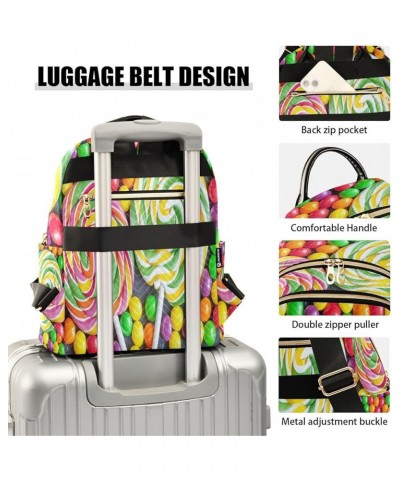 Rainbow Candy Women Backpack Purse Ladies Fashion Shoulder Bag Daypack Travel Bag 10L Small $15.75 Backpacks