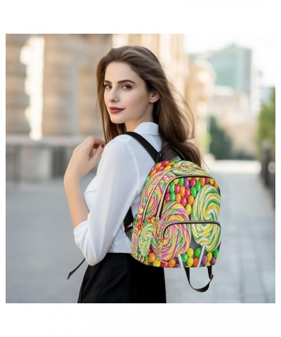 Rainbow Candy Women Backpack Purse Ladies Fashion Shoulder Bag Daypack Travel Bag 10L Small $15.75 Backpacks