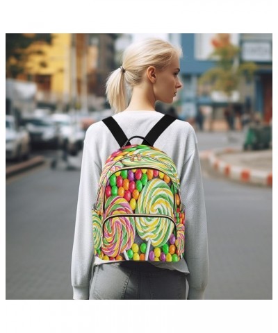 Rainbow Candy Women Backpack Purse Ladies Fashion Shoulder Bag Daypack Travel Bag 10L Small $15.75 Backpacks