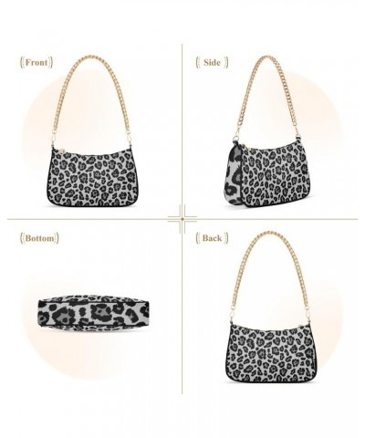 Dark Blue Geometrics Chain Shoulder Bag for Women Chain Purse Tote Handbags Chic Pattern Animal Print $14.70 Handbags