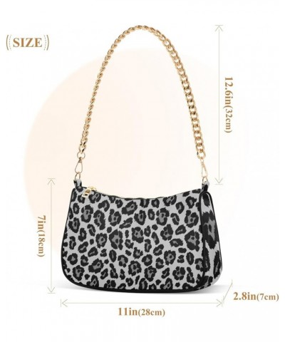 Dark Blue Geometrics Chain Shoulder Bag for Women Chain Purse Tote Handbags Chic Pattern Animal Print $14.70 Handbags