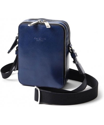 Genuine Leather Small Shoulder Bag, Made In Japan, No.663101 Ink Blue $115.16 Shoulder Bags