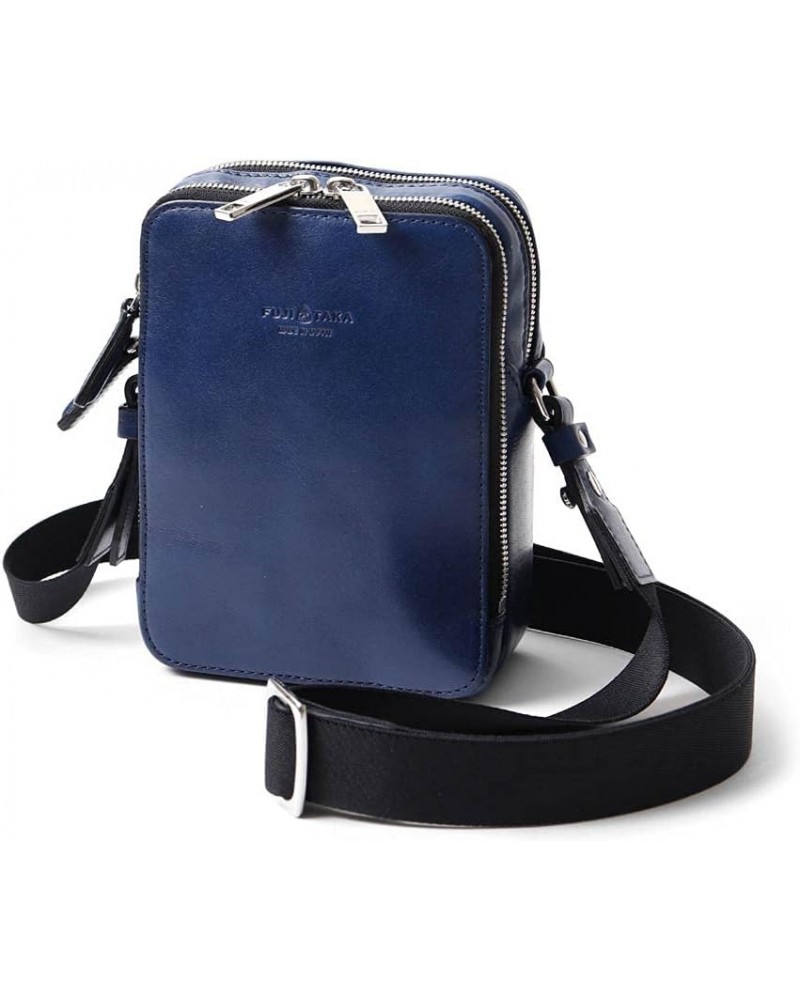 Genuine Leather Small Shoulder Bag, Made In Japan, No.663101 Ink Blue $115.16 Shoulder Bags