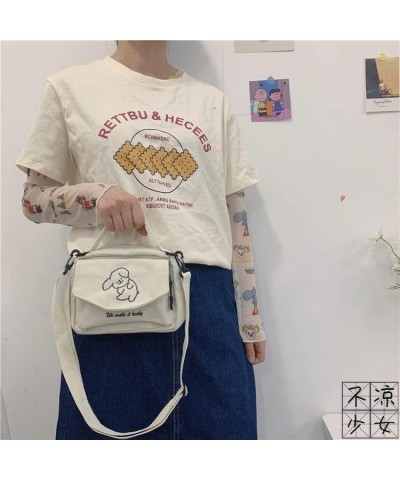 Women's Hand-held Canvas Cross-body Bag Kawaii Purse Cross-body Bag Cute Wallet Y2k Bag Y2k Accessories White $10.00 Crossbod...