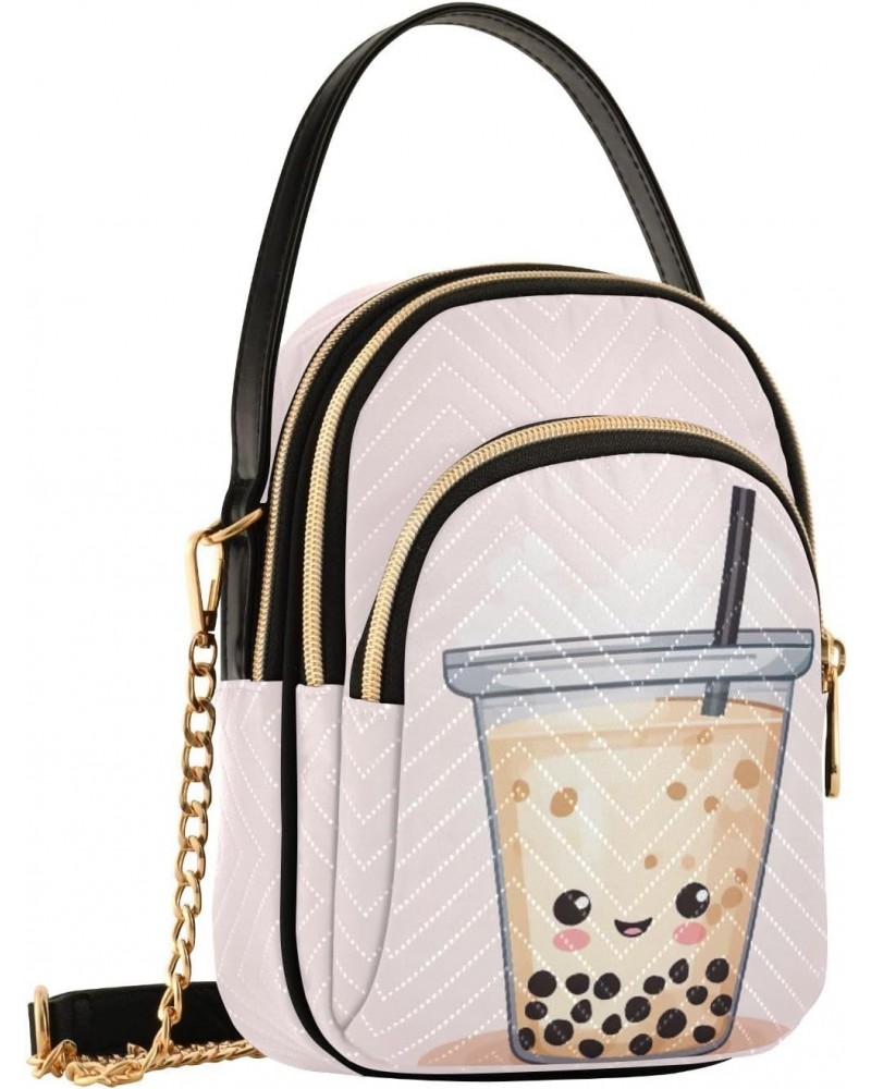 Kawaii Bubble Tea Small Crossbody Bags for Women Cell Phone Shoulder Purse Handbags Wallet 21217174 $15.11 Crossbody Bags