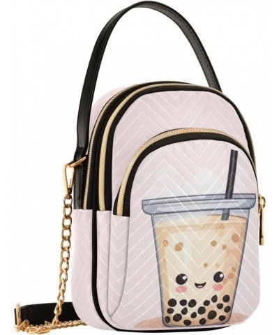 Kawaii Bubble Tea Small Crossbody Bags for Women Cell Phone Shoulder Purse Handbags Wallet 21217174 $15.11 Crossbody Bags