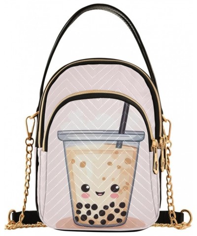 Kawaii Bubble Tea Small Crossbody Bags for Women Cell Phone Shoulder Purse Handbags Wallet 21217174 $15.11 Crossbody Bags