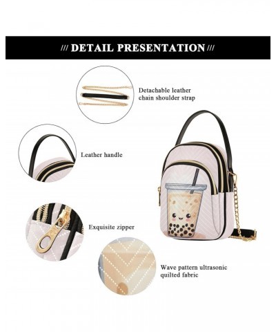 Kawaii Bubble Tea Small Crossbody Bags for Women Cell Phone Shoulder Purse Handbags Wallet 21217174 $15.11 Crossbody Bags