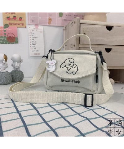 Women's Hand-held Canvas Cross-body Bag Kawaii Purse Cross-body Bag Cute Wallet Y2k Bag Y2k Accessories White $10.00 Crossbod...