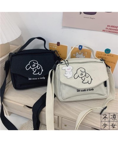 Women's Hand-held Canvas Cross-body Bag Kawaii Purse Cross-body Bag Cute Wallet Y2k Bag Y2k Accessories White $10.00 Crossbod...