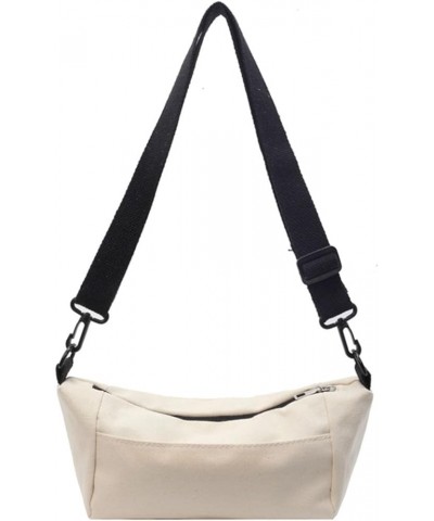 Stylish Canvas Shoulder Bag For Men And Women Unique Single Strap Crossbody Pack Showcasing Personal Charm Beige $8.18 Crossb...