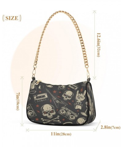 Skull Shoulder Bag for Women Shoulder Handbags with Zipper Closure Small Clutch Purses Crossbody Bags for Women Girls $18.28 ...