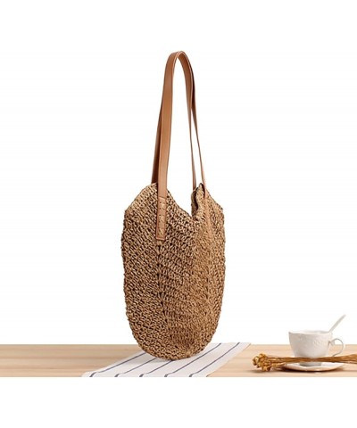 Straw Hobo Bags for Women Casual Large Beach Purse Lightweight Woven Tote Bag Travel Shoulder Handbag for Summer Light Brown ...