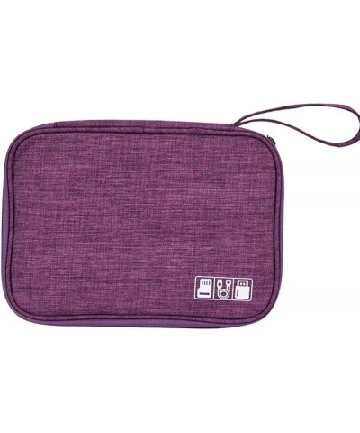 Portable Storage Bag for Cable Earphone USB Charger, Cable Organizer Cable Case (Red) Purple $10.63 Totes