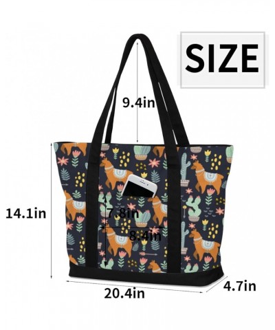 Tote Bag for Women Canvas Shoulder Bag Large Casual Handbag Lightweight Tote Bag with Zipper for Work Travel Shopping Funny A...