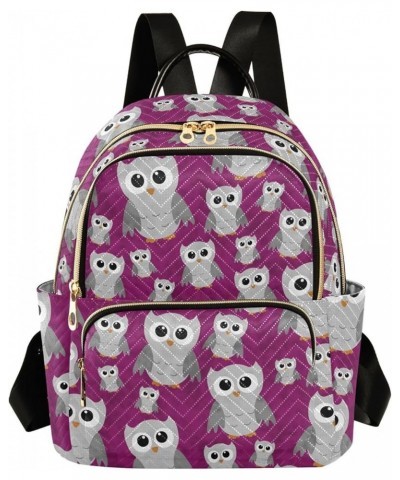 Gray Owls Pink Backpack Purse for Women Fashion Ladies Shoulder Bags Travel Bag Back Pack Handbag Lady Purse,M Medium $14.70 ...