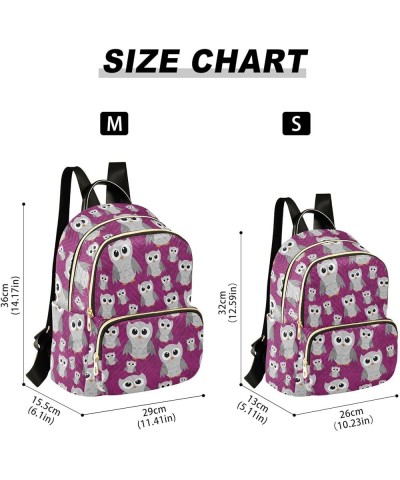 Gray Owls Pink Backpack Purse for Women Fashion Ladies Shoulder Bags Travel Bag Back Pack Handbag Lady Purse,M Medium $14.70 ...