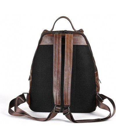 Women/Men Genuine Cow Leather Backpack Purse for Women Handbags Tote Travel Bag Vintage Bags Zipper (Brown) Coffee $37.92 Totes