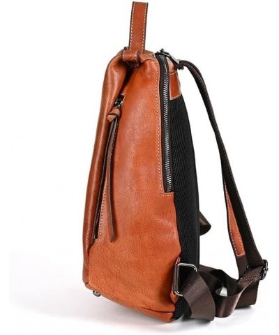 Women/Men Genuine Cow Leather Backpack Purse for Women Handbags Tote Travel Bag Vintage Bags Zipper (Brown) Coffee $37.92 Totes