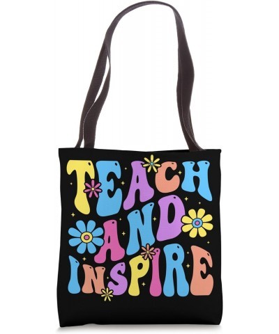 Teach Inspire Groovy Retro Teacher Tote Bag $13.50 Totes