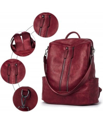 LYANYAN Backpack Purse for Women, PU Leather Anti Theft Travel Backpack Purse Shoulder Bags with Tassel Z-wine Red $20.40 Bac...