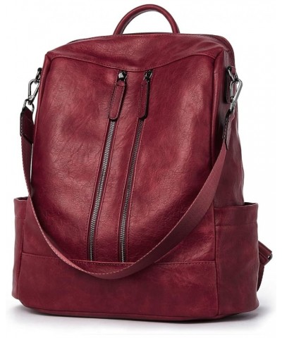 LYANYAN Backpack Purse for Women, PU Leather Anti Theft Travel Backpack Purse Shoulder Bags with Tassel Z-wine Red $20.40 Bac...